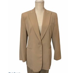 Calvin Klein Camel Tan Single-Button Blazer